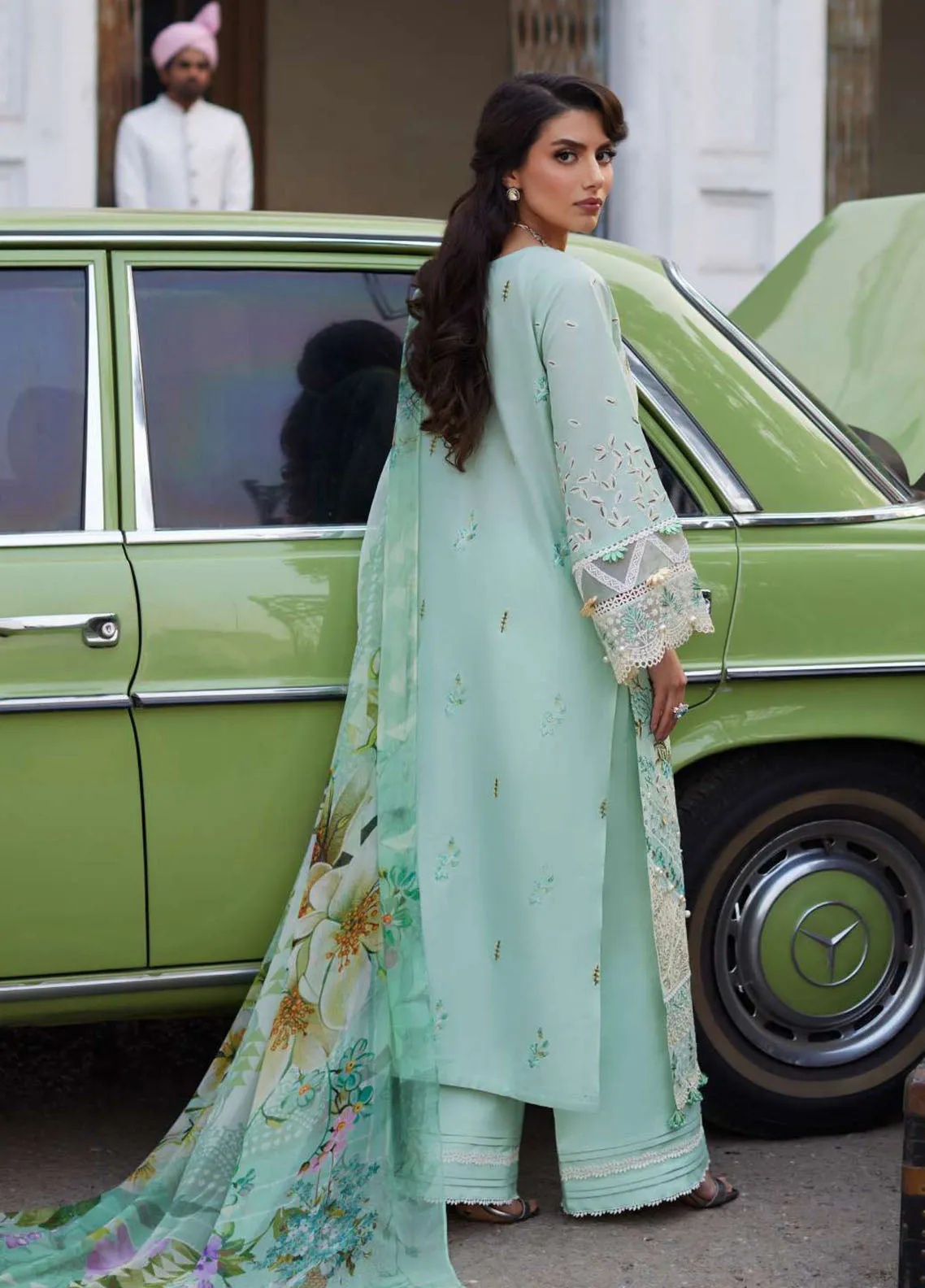 Elaf Premium Eid Edit Embroidered Lawn 3 Piece Unstitched Suit EF24PEE D-11 SIVANA