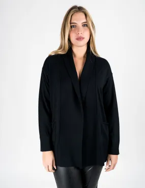 Elena Mirò - Cardigan in lana e viscosa nero