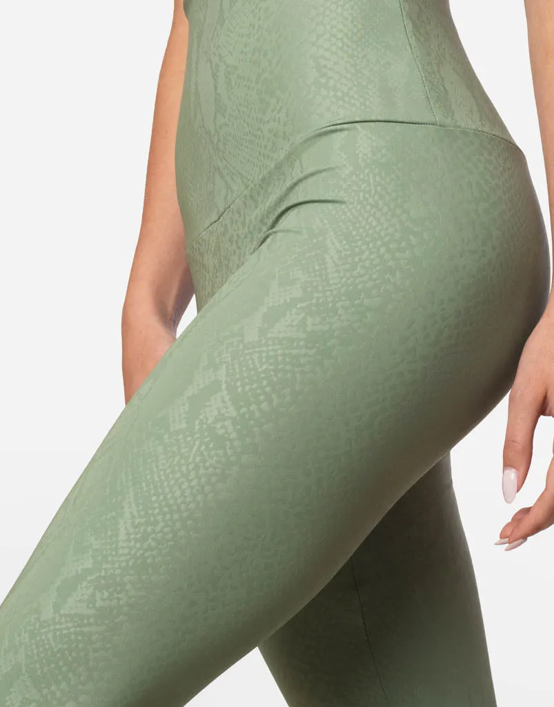 Embossed Snake Legging Sage