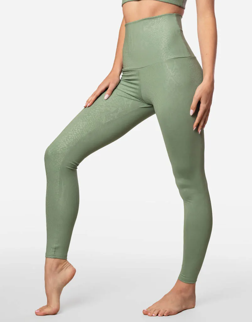 Embossed Snake Legging Sage