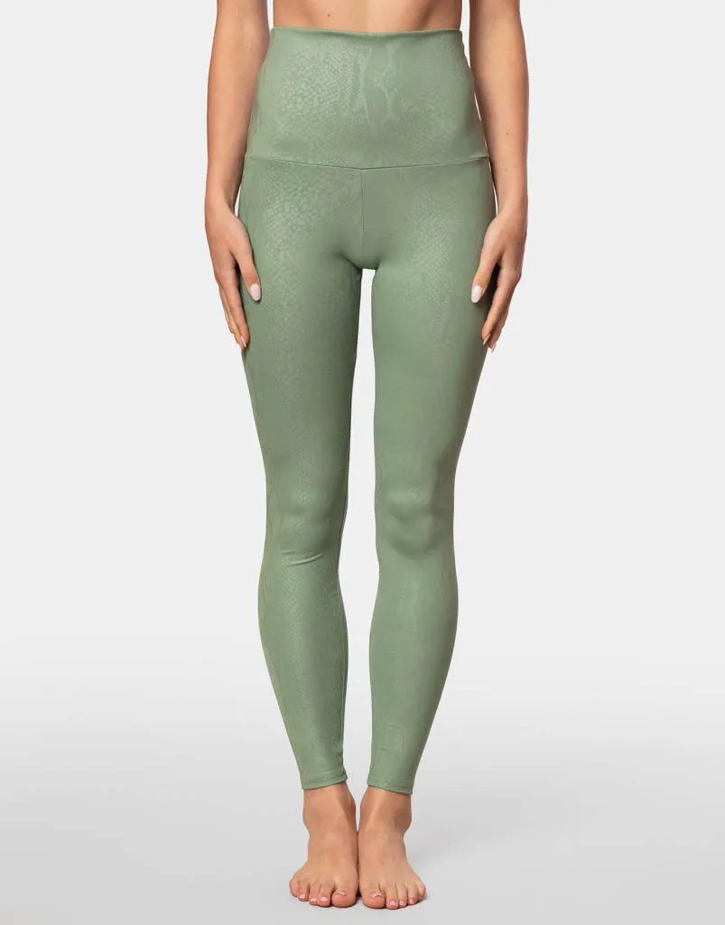 Embossed Snake Legging Sage