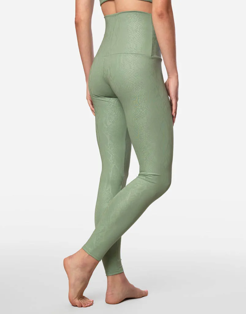 Embossed Snake Legging Sage