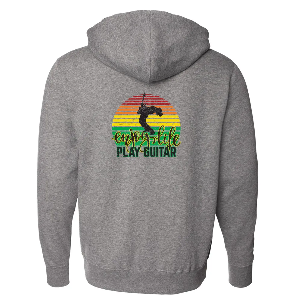 Enjoy Life, Play Guitar Zip-Up Hoodie (Unisex)