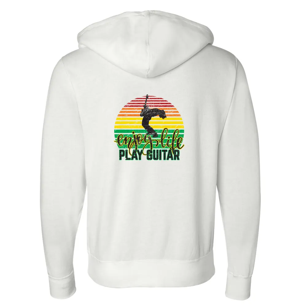 Enjoy Life, Play Guitar Zip-Up Hoodie (Unisex)