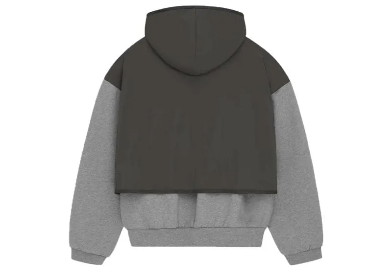 Fear of God Essentials Nylon Fleece Hooded Sweater Dark Heather Oatmeal/Ink