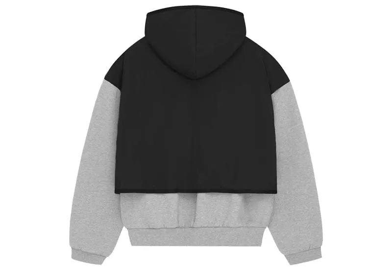 Fear of God Essentials Nylon Fleece Hooded Sweater Light Heather Grey/Jet Black