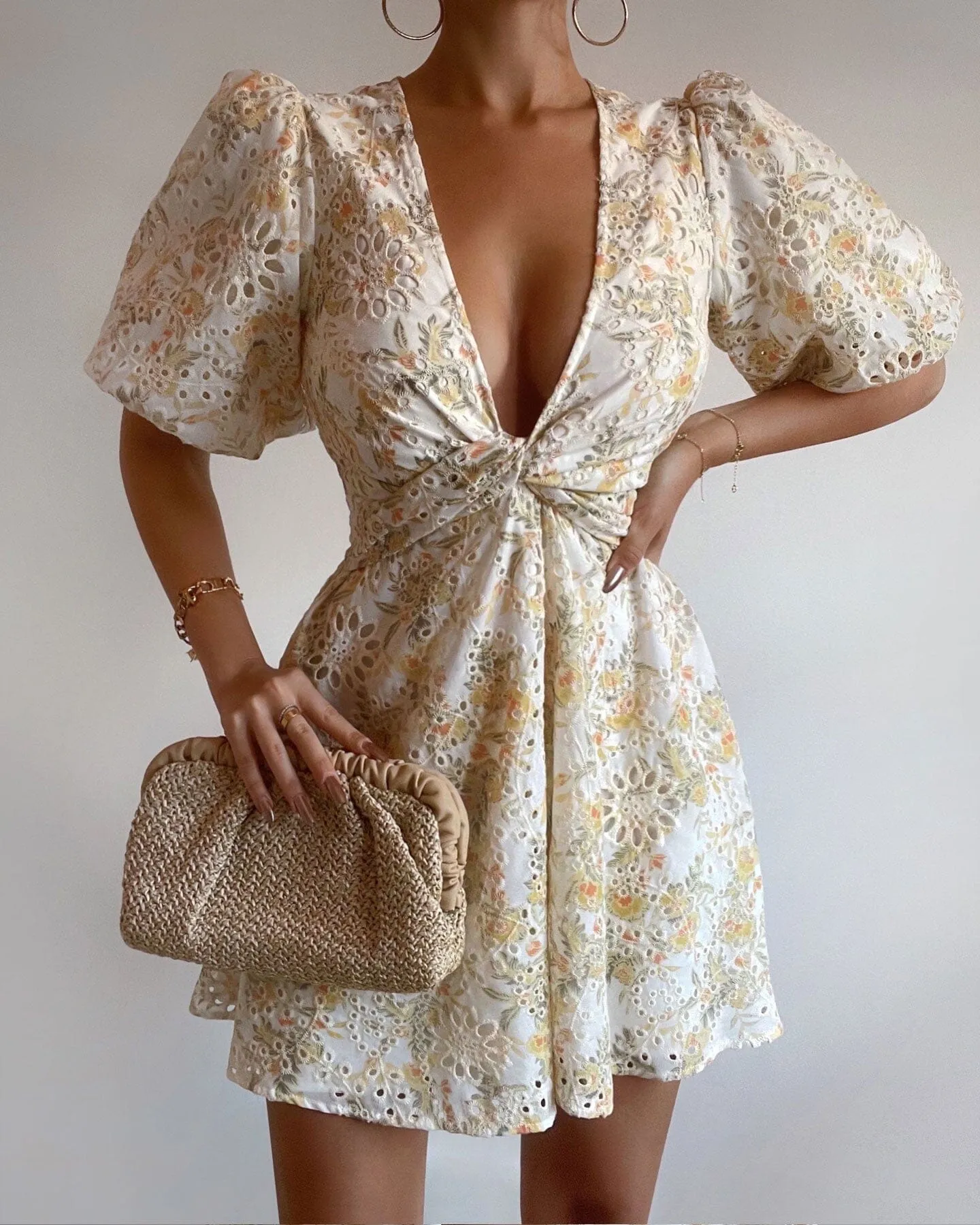 Fion Dress - Yellow Floral