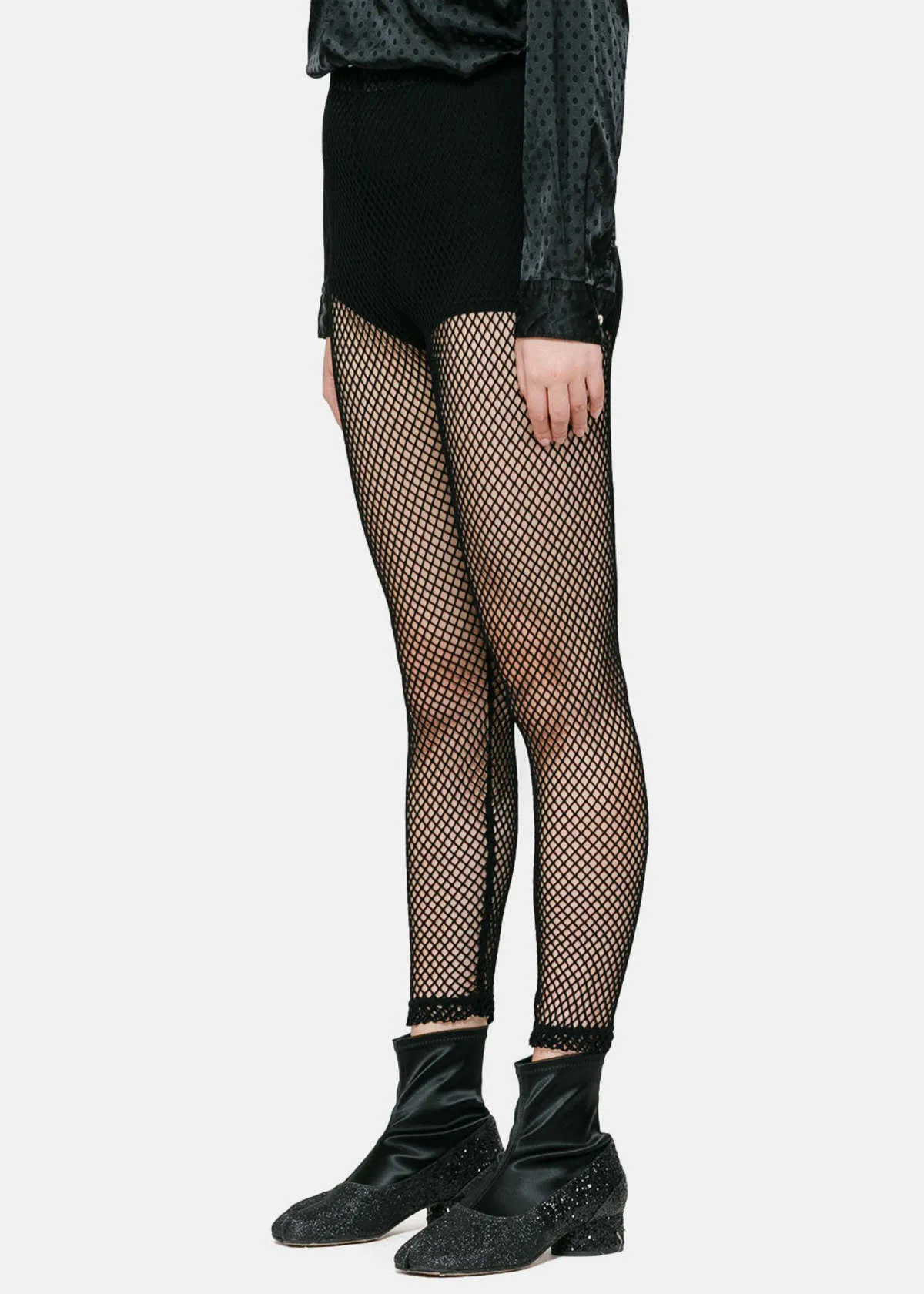 Fishnet Leggings - Black