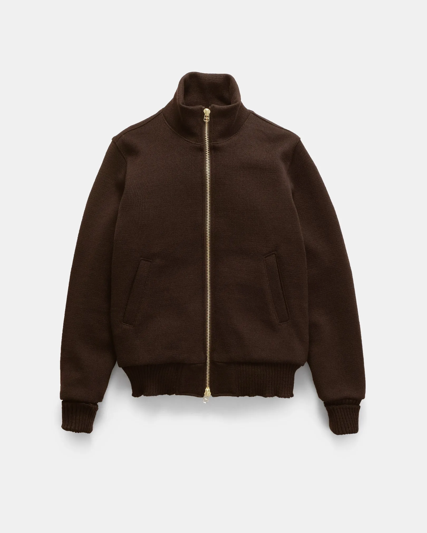 Full-Throttle Moto-Sweater - Brown