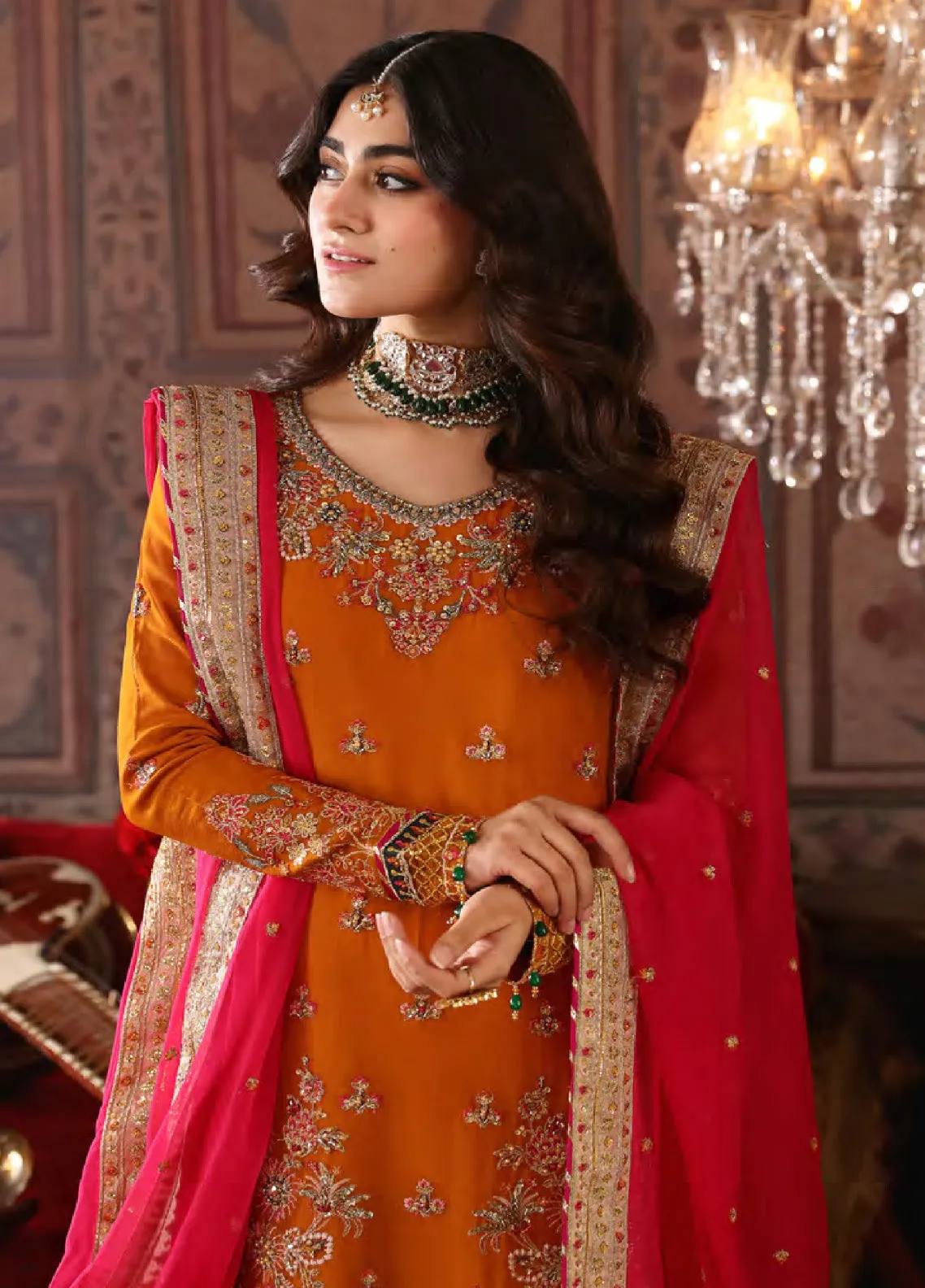 Ghazal By Emaan Adeel Luxury Embroidered Formal Chiffon 3 Piece Unstitched Suit - EA24G GH02