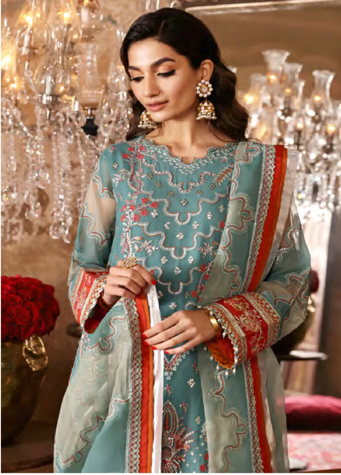 Ghazal By Emaan Adeel Luxury Embroidered Formal Chiffon 3 Piece Unstitched Suit - EA24G GH06