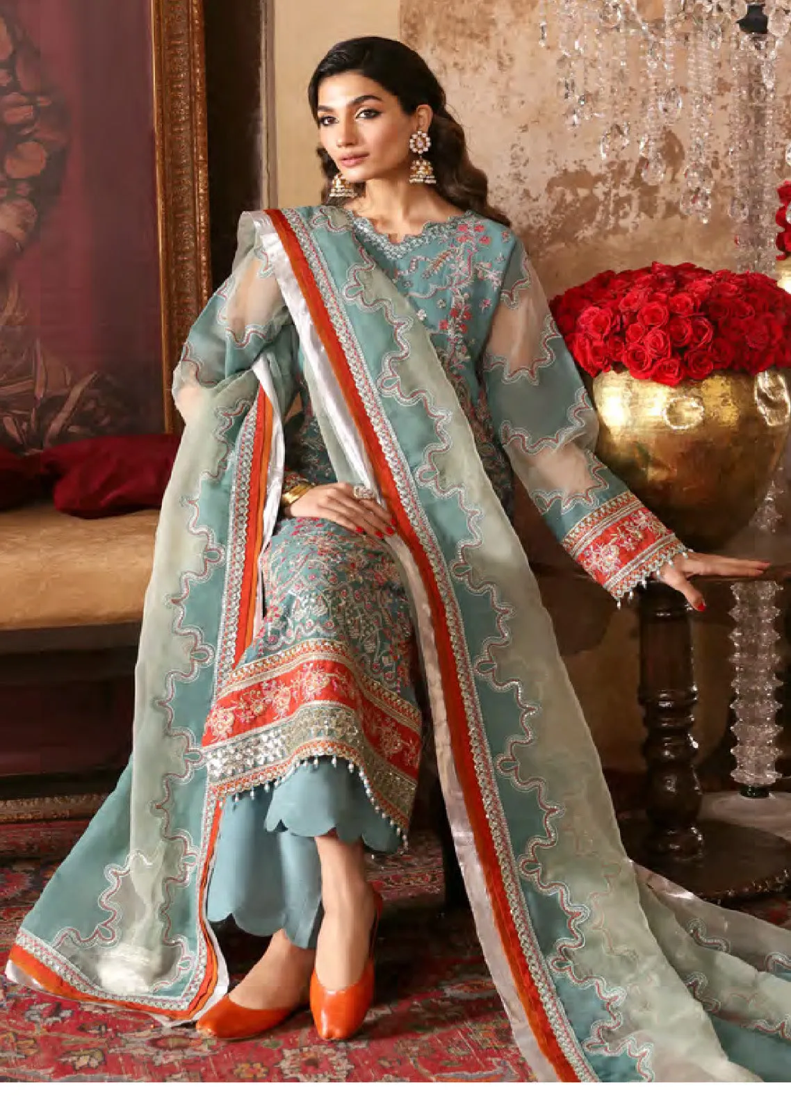 Ghazal By Emaan Adeel Luxury Embroidered Formal Chiffon 3 Piece Unstitched Suit - EA24G GH06