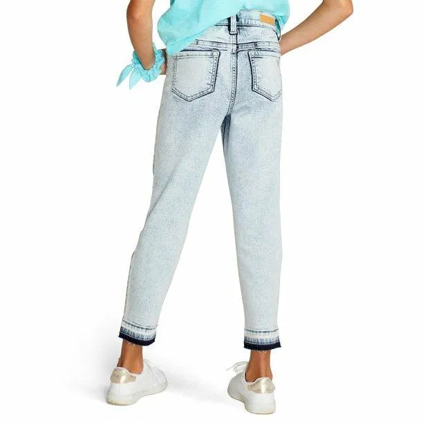 Girls light wash high rise Jean