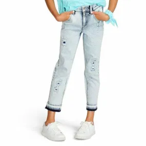 Girls light wash high rise Jean