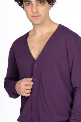 Grifoni Cardigan In Maglia Vinaccia Uomo