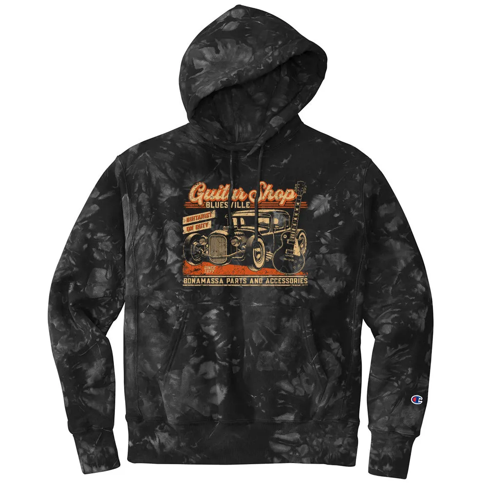 Guitar Shop Champion Reverse Weave Tie Dye Hoodie (Unisex)