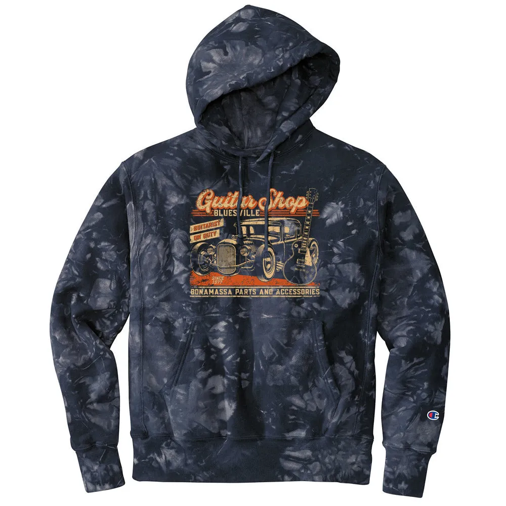 Guitar Shop Champion Reverse Weave Tie Dye Hoodie (Unisex)