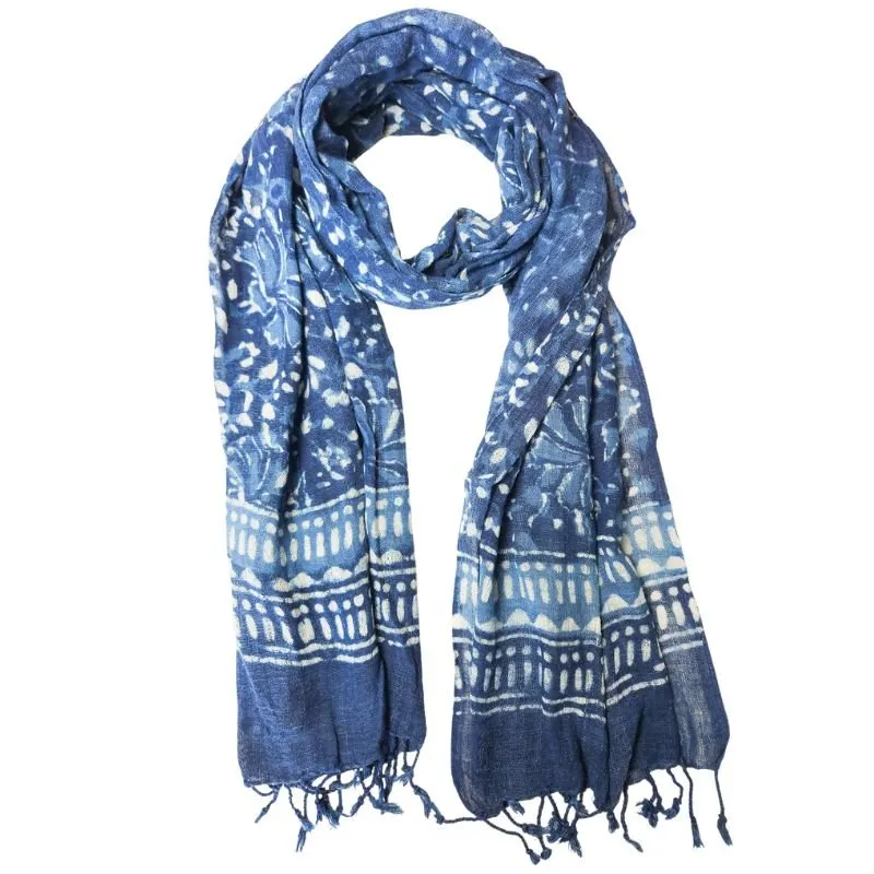 Handwoven Indigo Cotton Scarf