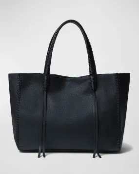 Iconic Medium Stitched Tote Bag, Perissa Matte