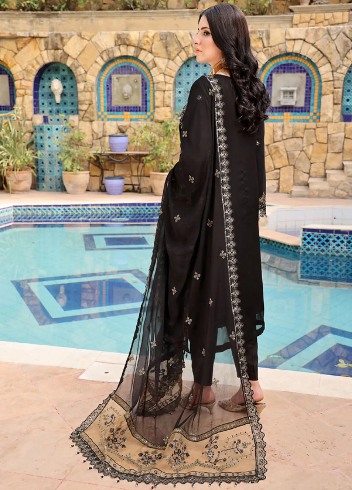 Iishq-E-Atish By Schick Luxury Embroidered Chiffon 3 Piece Semi Stitched Suit SDH24IALC D-01