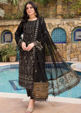 Iishq-E-Atish By Schick Luxury Embroidered Chiffon 3 Piece Semi Stitched Suit SDH24IALC D-01