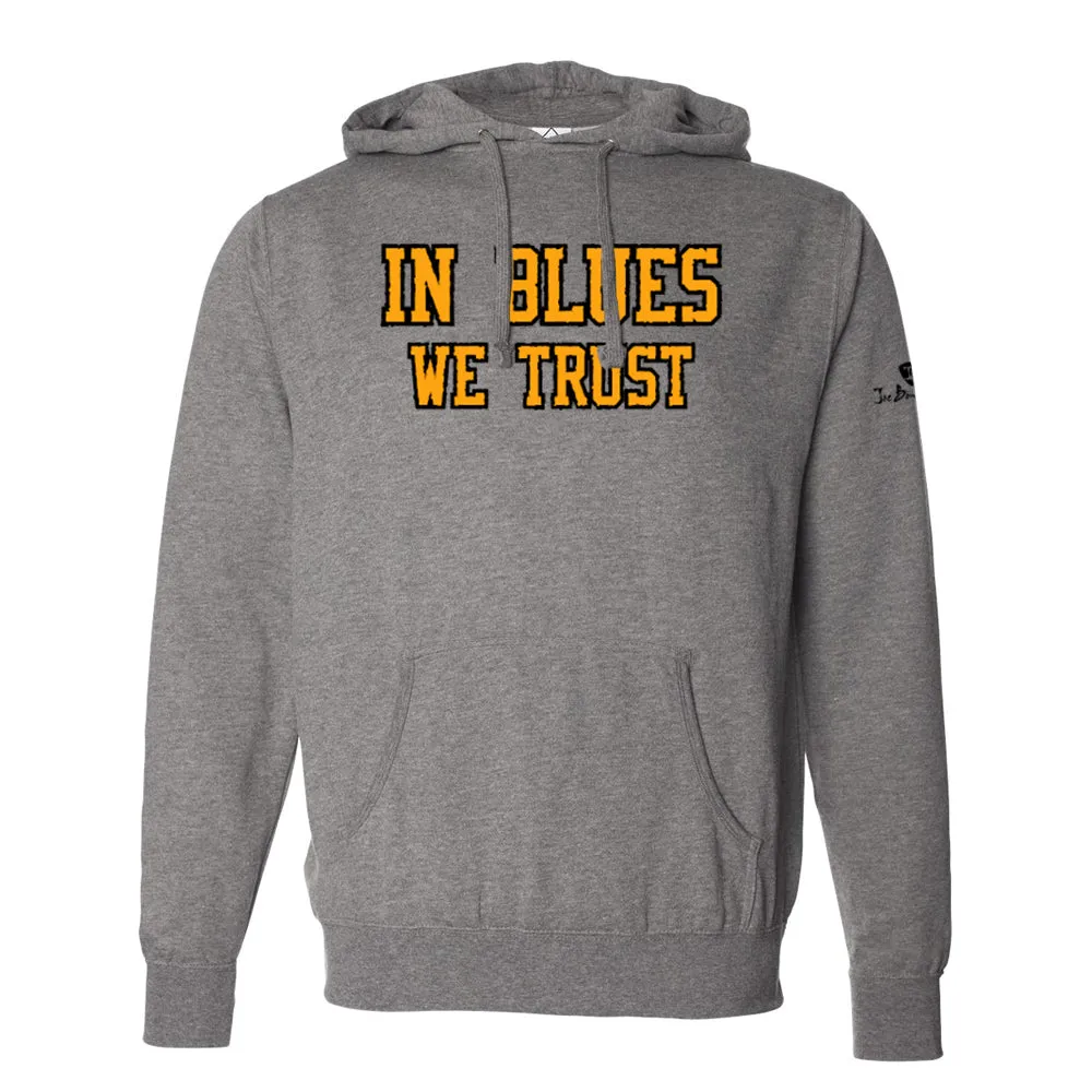 In Blues We Trust Applique Pullover Hoodie (Unisex)