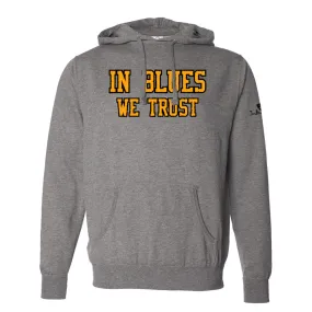 In Blues We Trust Applique Pullover Hoodie (Unisex)