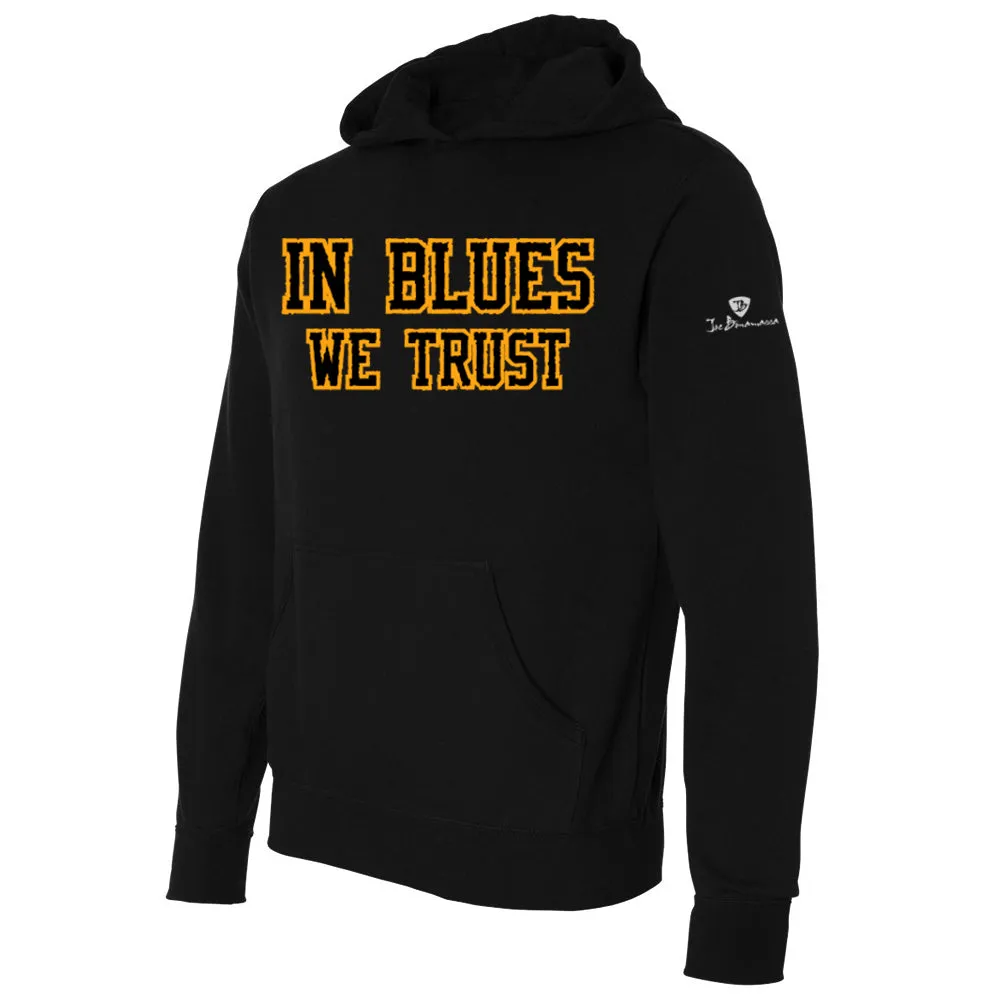 In Blues We Trust Applique Pullover Hoodie (Unisex)