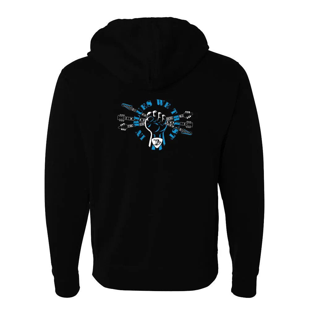 In Blues We Trust Fist Zip-Up Hoodie (Unisex)