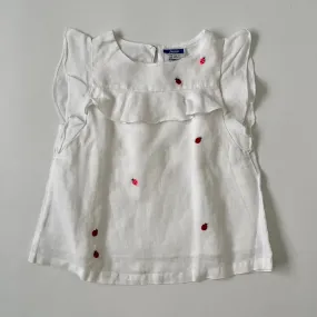 Jacadi Linen Blouse With Ladybird Print: 5 Years