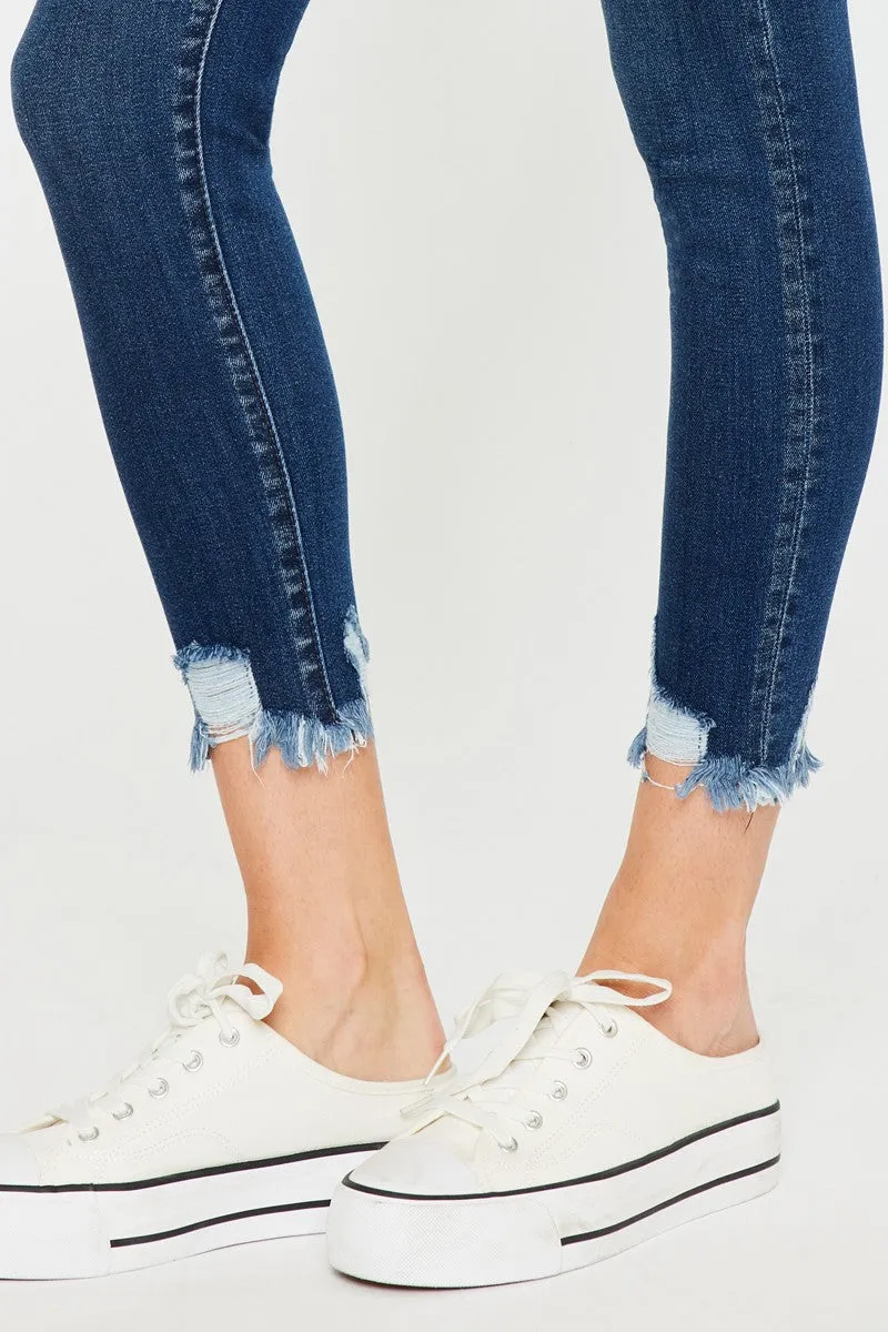 Kan Can High Rise Ankle Skinny Jeans