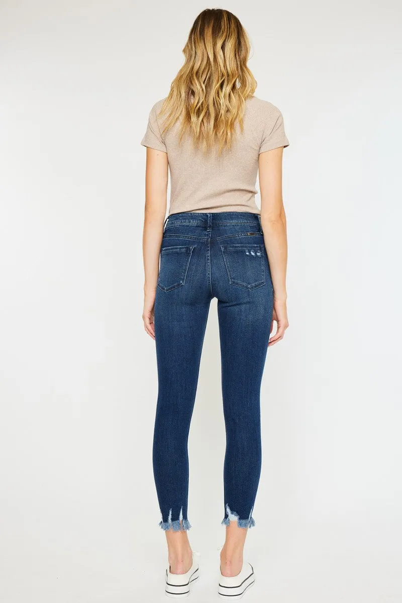 Kan Can High Rise Ankle Skinny Jeans