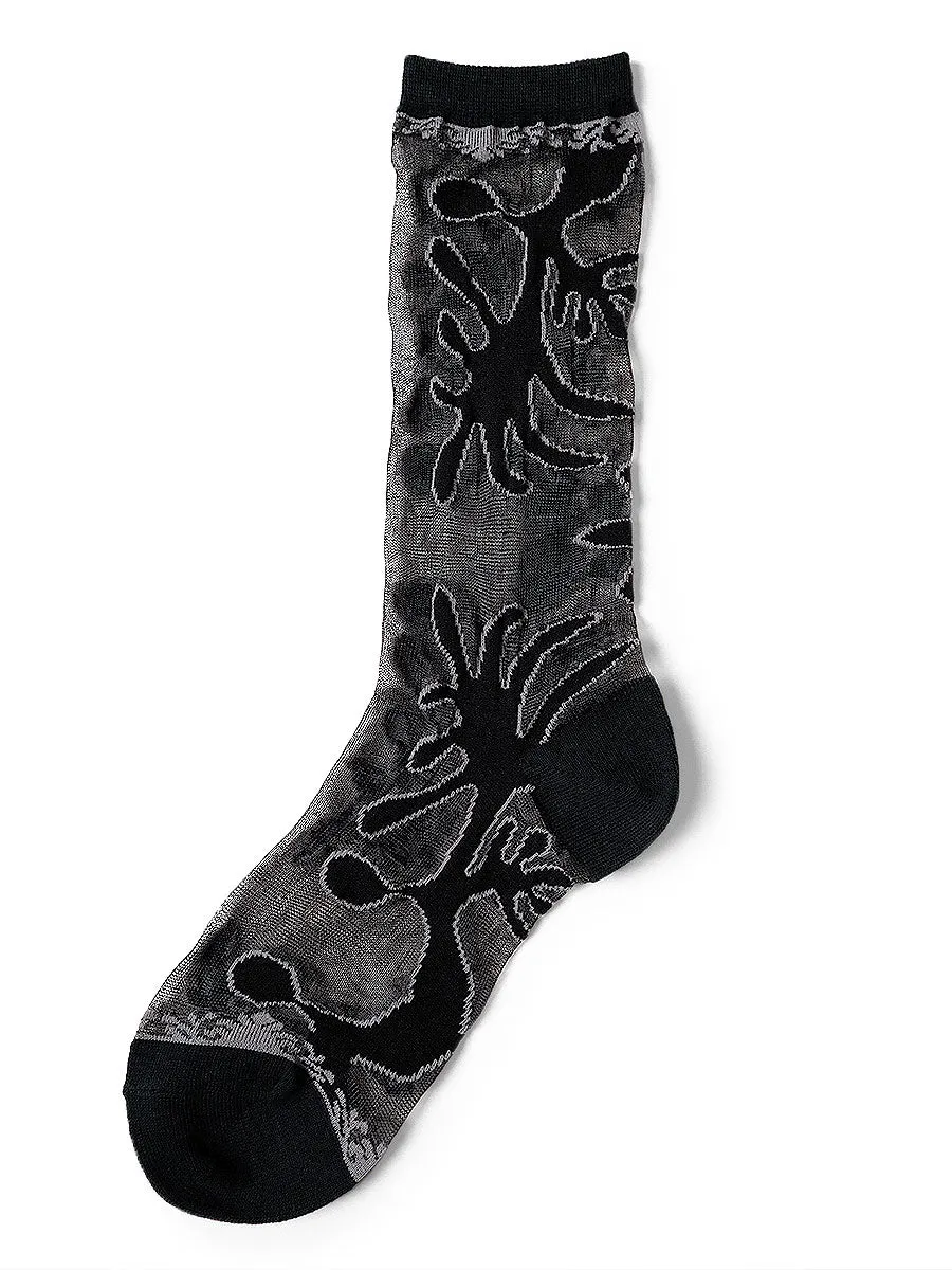 Kapital 168 pieces Nazca quilt pattern see-through socks