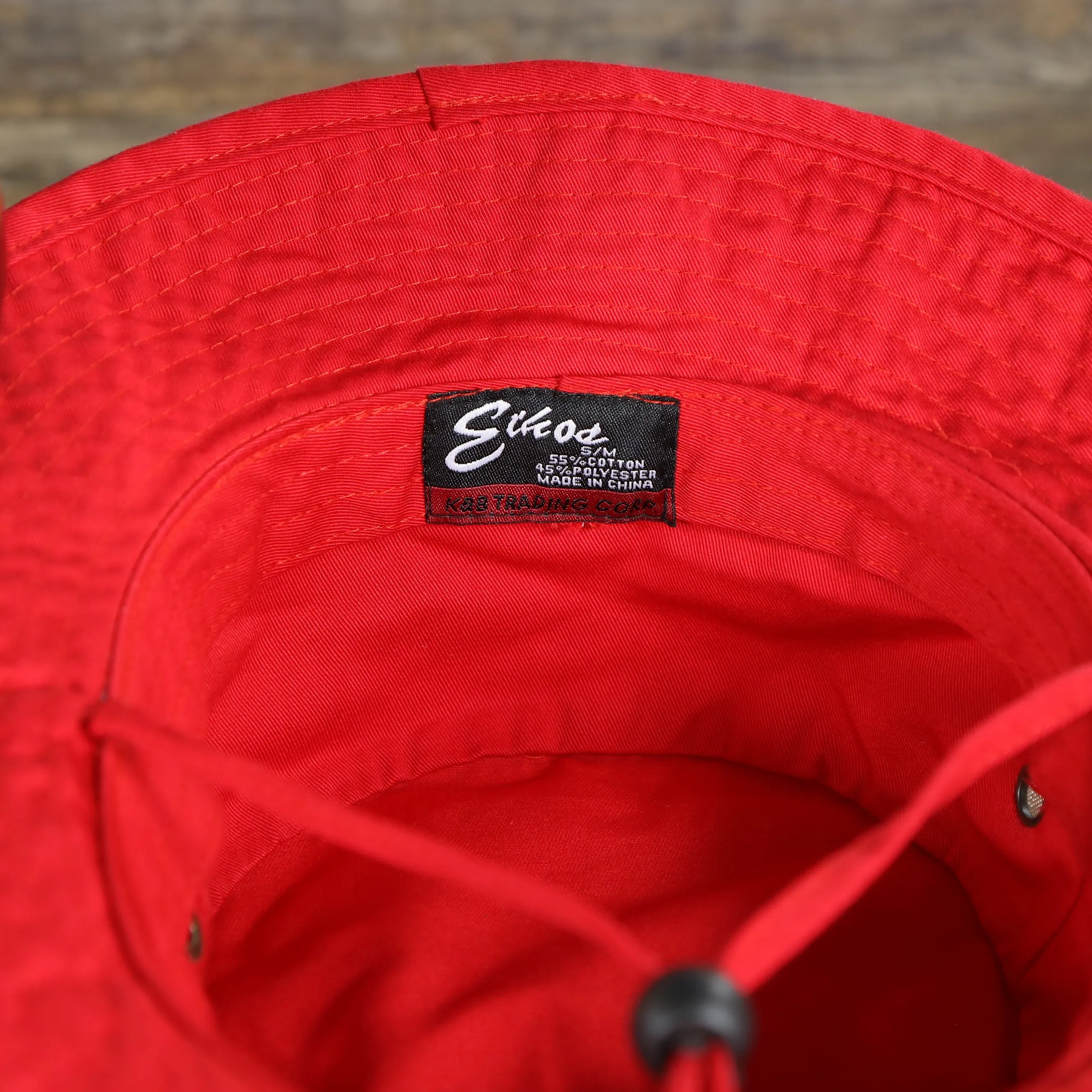 KB ETHOS | BUCKET HAT | BOONIE HAT FITTED |  RED SMALL / MEDIUM