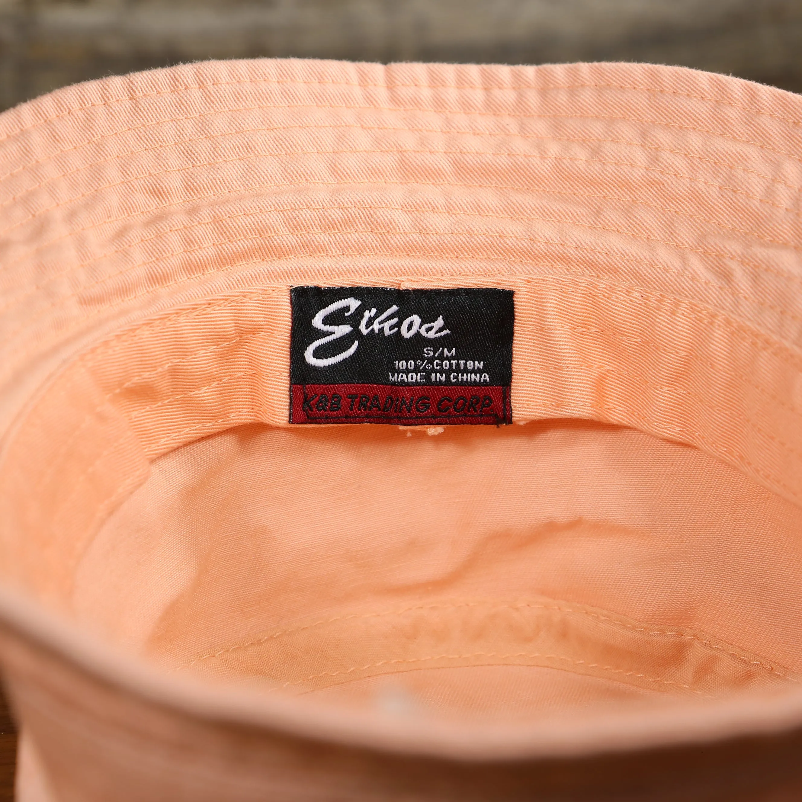 KB ETHOS | BUCKET HAT | SOLID COLOR BUCKET HAT |  PEACH SMALL / MEDIUM