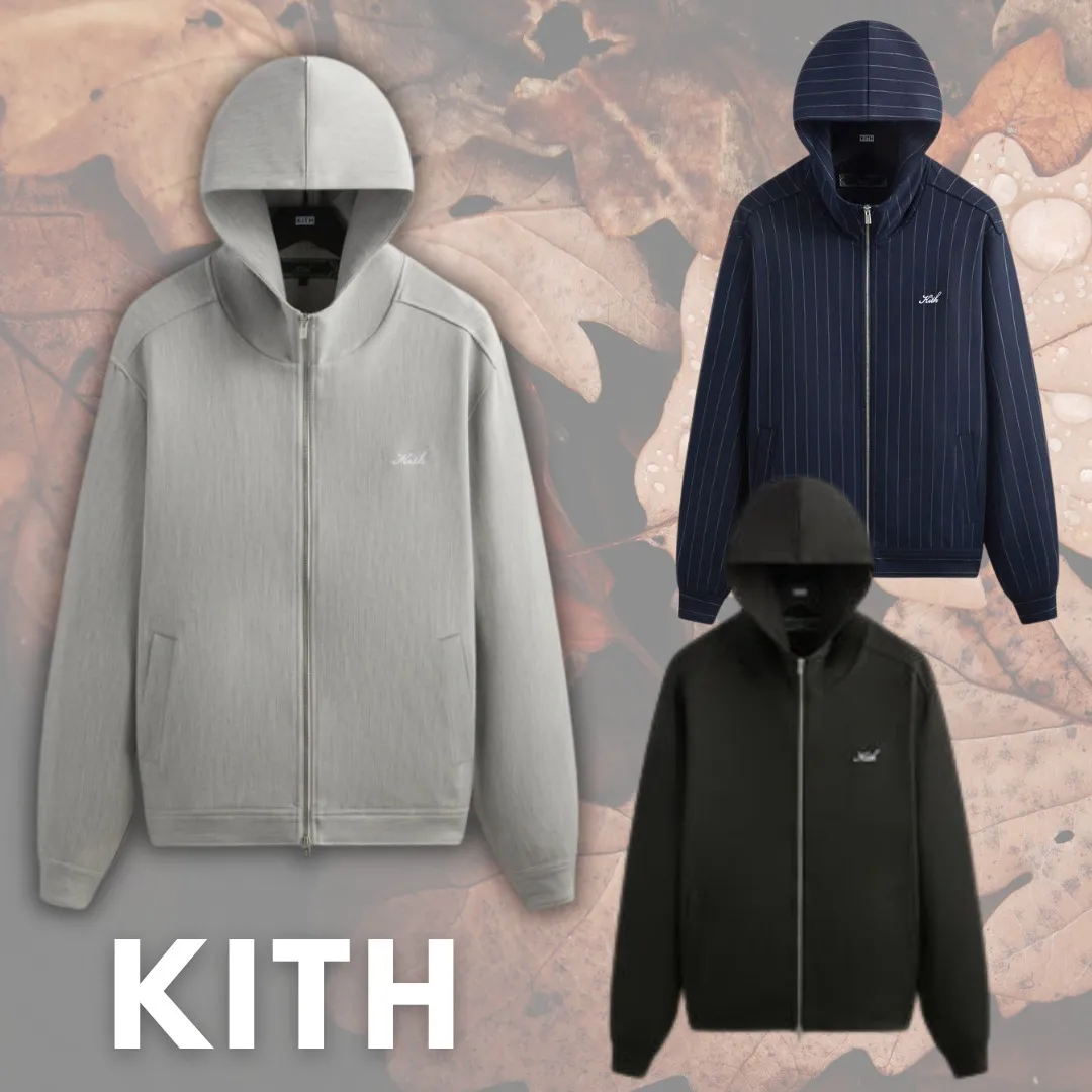 KITH NYC  |Stripes Unisex Street Style Long Sleeves Plain Logo