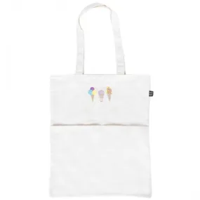 Lazy Oaf Ice Cream Tote Bag (white / natural)