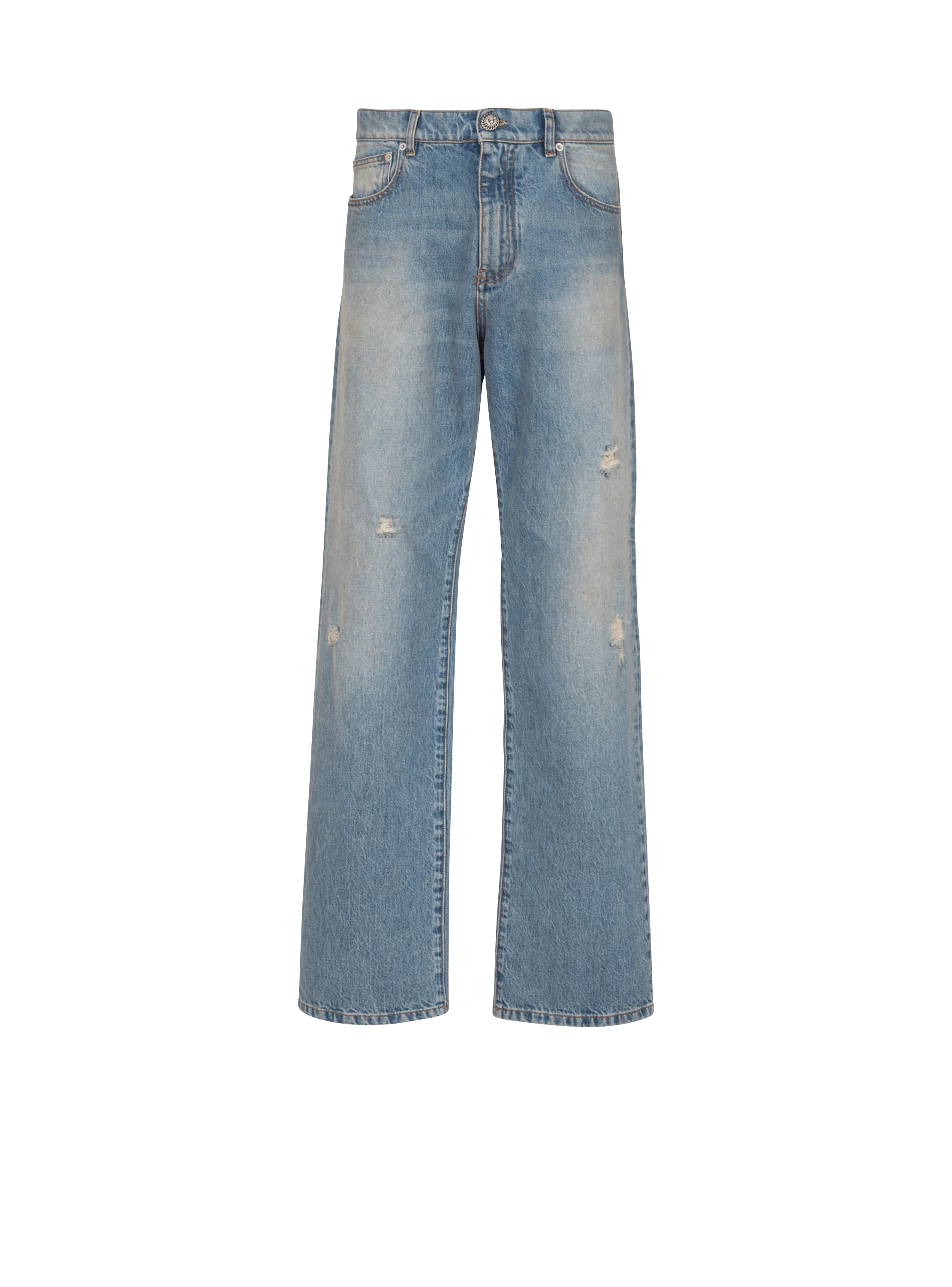 Loose-fit blue denim jeans