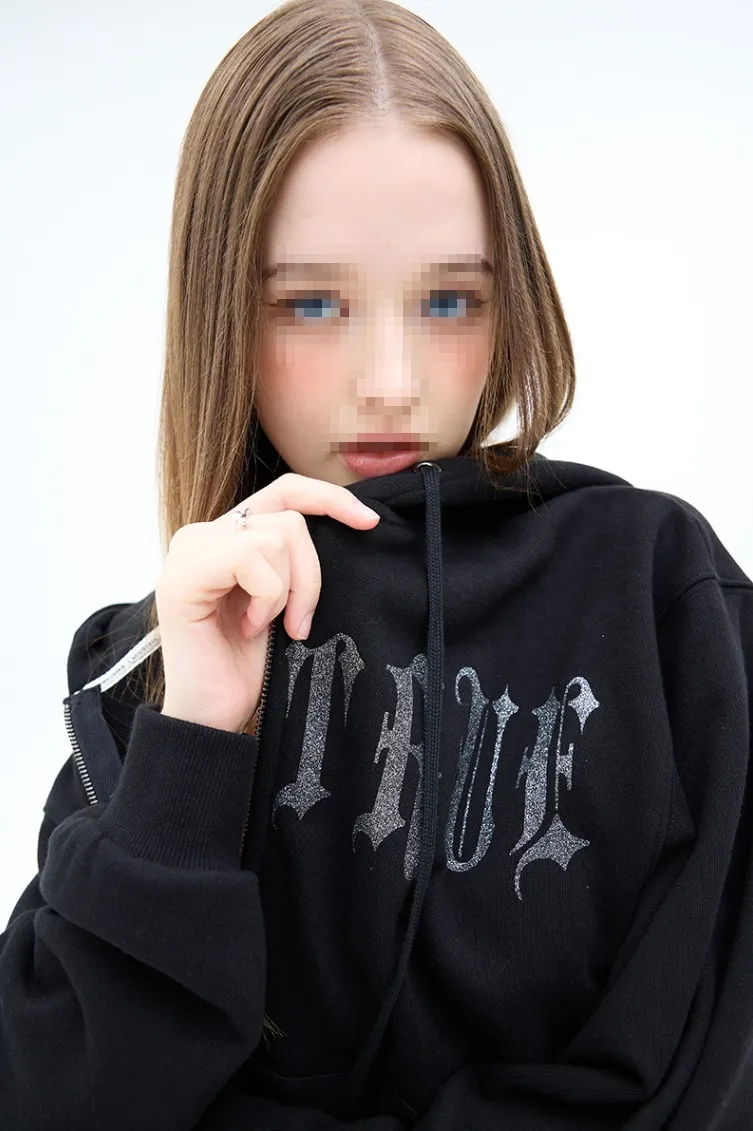 LUV IS TRUE  |[LUV IS TRUE]★MZ 2-WAY GLITTER HOOD ZIP UP