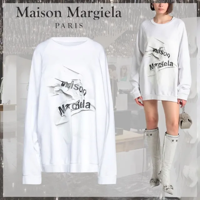 Maison Margiela  |Crew Neck Unisex Street Style Long Sleeves Plain Cotton Logo