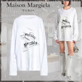 Maison Margiela  |Crew Neck Unisex Street Style Long Sleeves Plain Cotton Logo