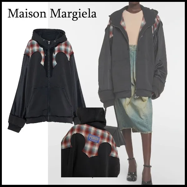 Maison Margiela  |Other Plaid Patterns Street Style Long Sleeves Cotton