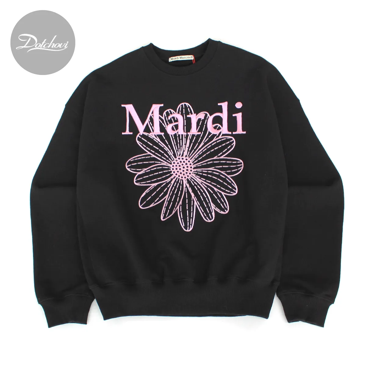 Mardi Mercredi  |Crew Neck Flower Patterns Street Style Long Sleeves Cotton