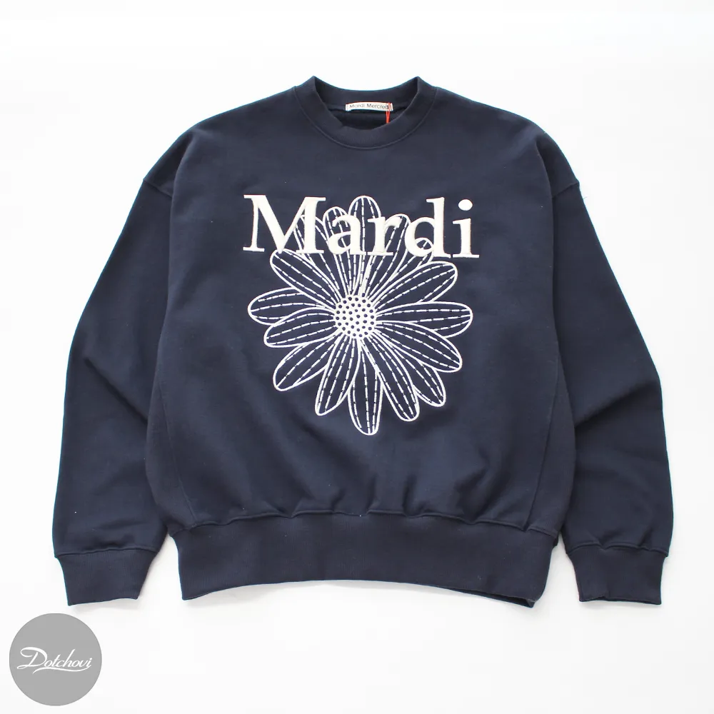 Mardi Mercredi  |Crew Neck Flower Patterns Street Style Long Sleeves Cotton