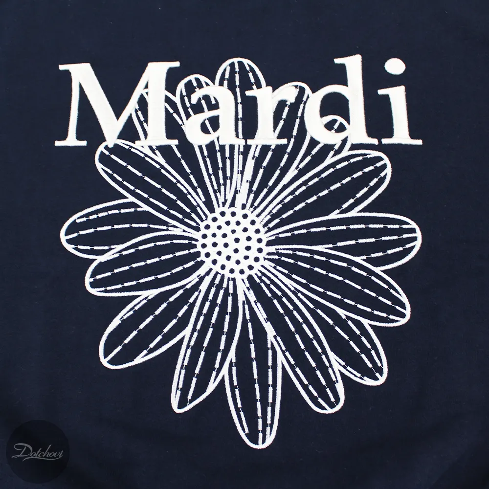 Mardi Mercredi  |Crew Neck Flower Patterns Street Style Long Sleeves Cotton