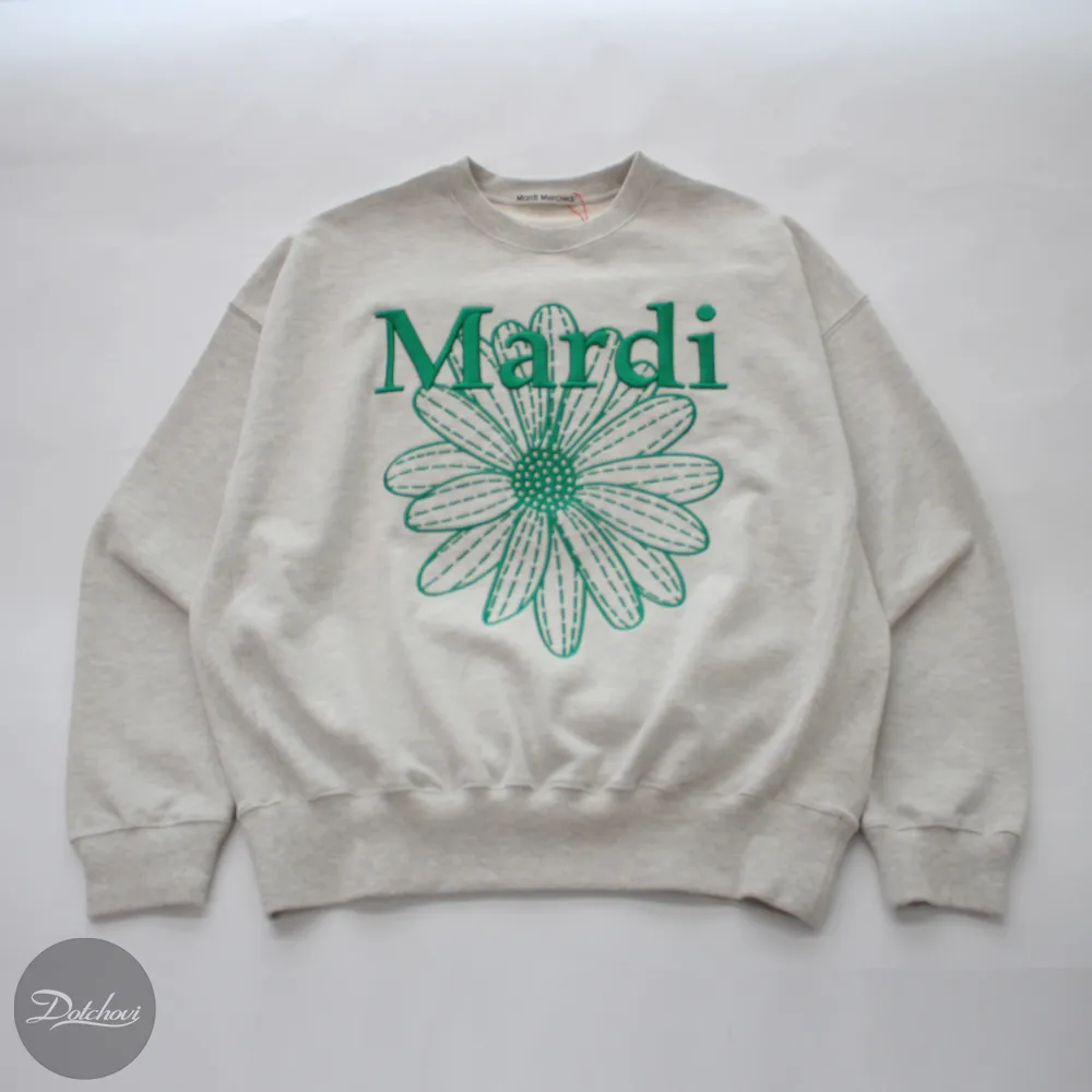 Mardi Mercredi  |Crew Neck Flower Patterns Street Style Long Sleeves Cotton