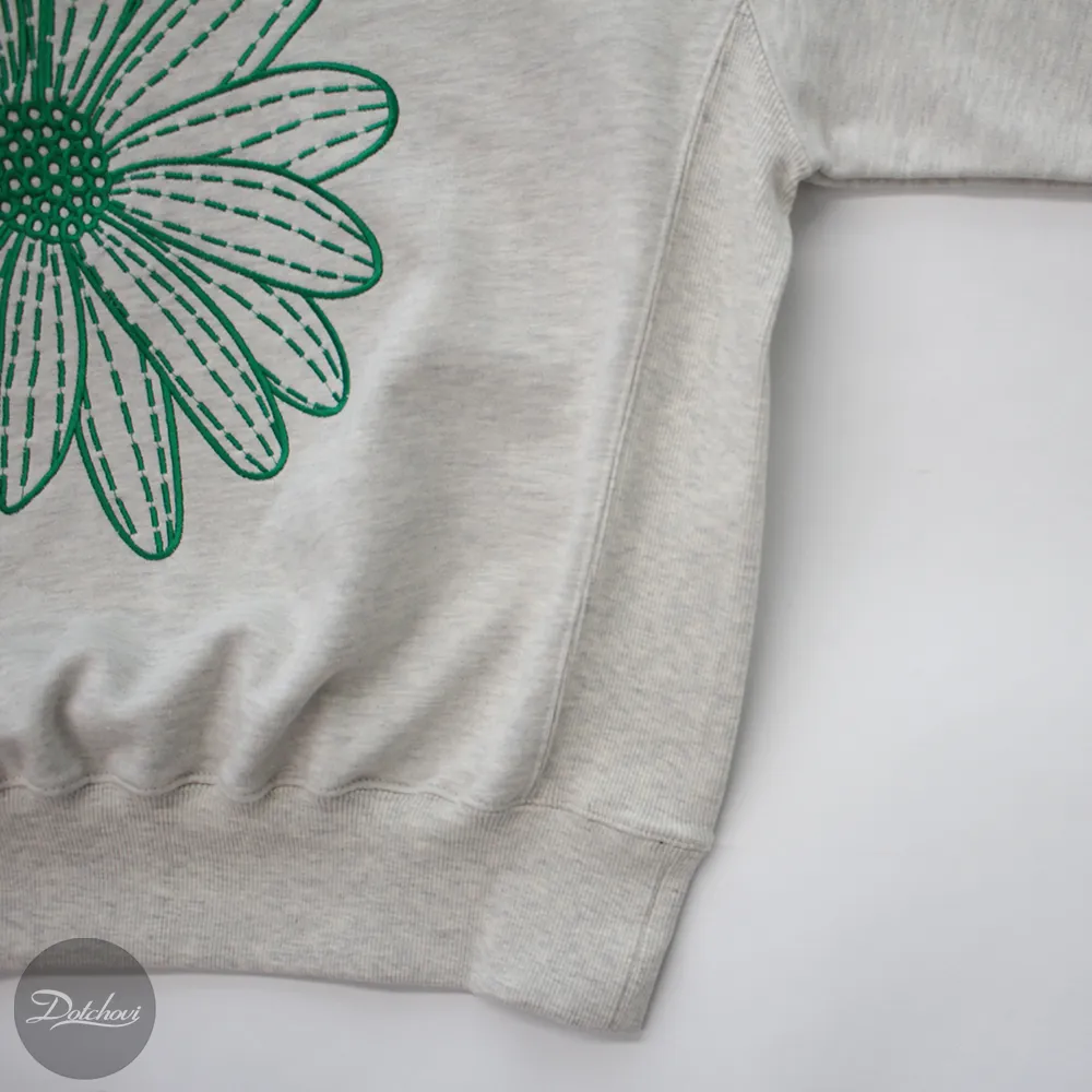 Mardi Mercredi  |Crew Neck Flower Patterns Street Style Long Sleeves Cotton