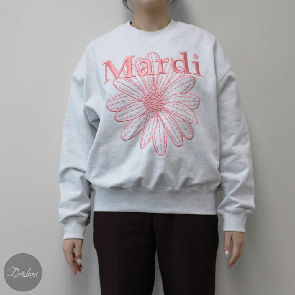 Mardi Mercredi  |Crew Neck Flower Patterns Street Style Long Sleeves Cotton