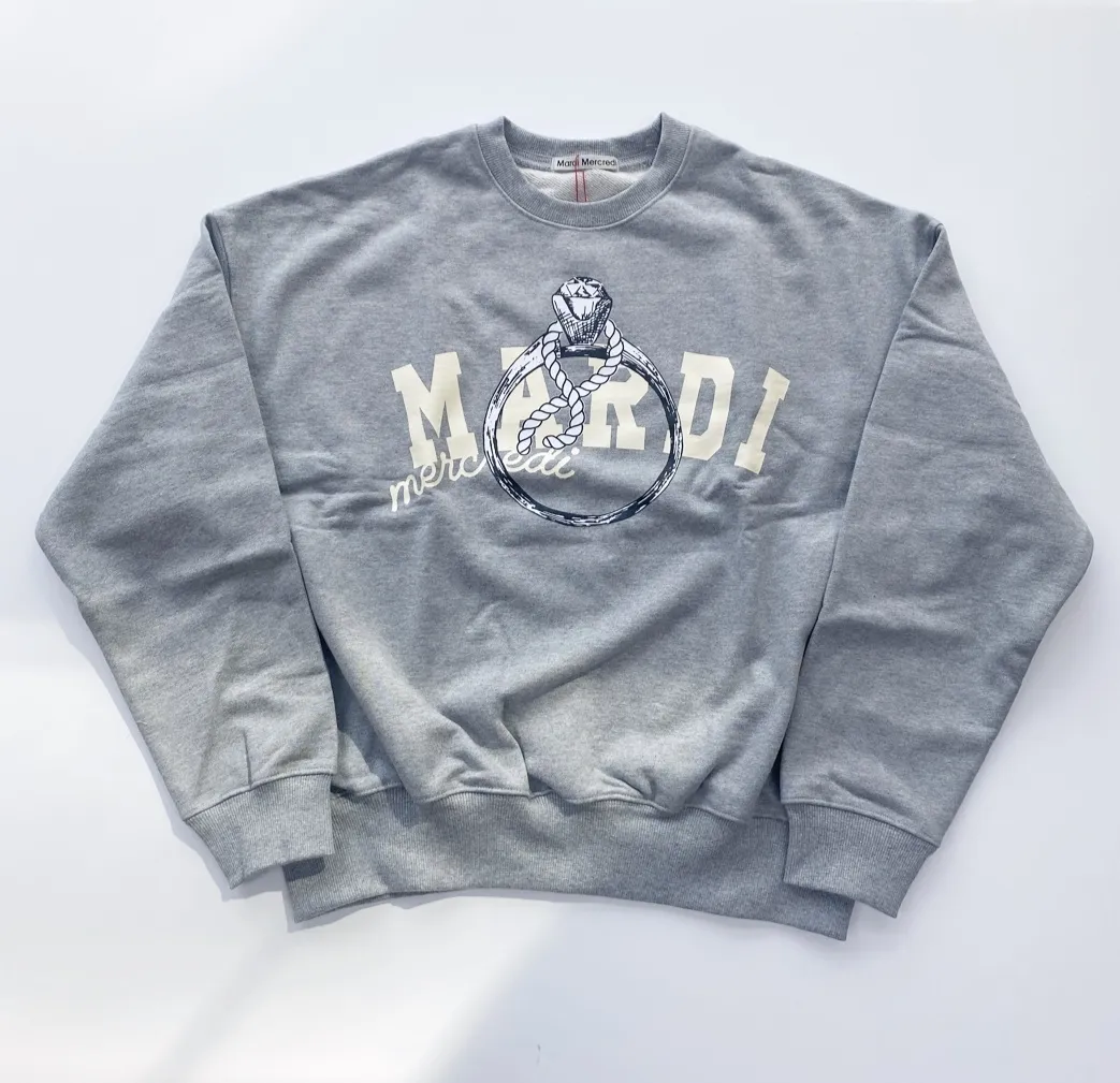 Mardi Mercredi  |Crew Neck Street Style Long Sleeves Plain Cotton Medium Logo