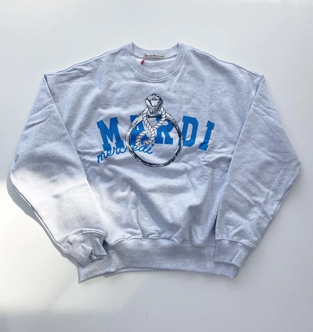 Mardi Mercredi  |Crew Neck Street Style Long Sleeves Plain Cotton Medium Logo